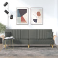 Dark Gray Fabric Sofa Bed with Armrests T671