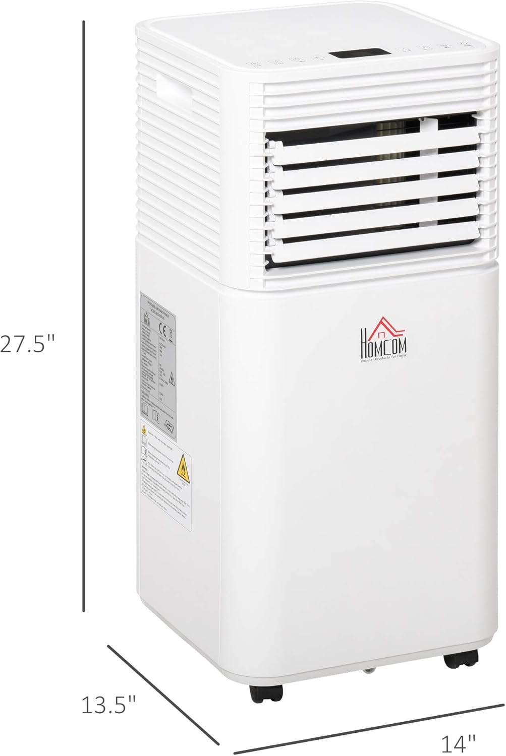 White Mobile Portable Air Conditioner with Remote Control R810521