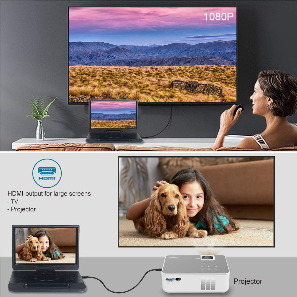 13.3 Inch Portable Bluray Player with 12 HD Swivel Screen Y566334