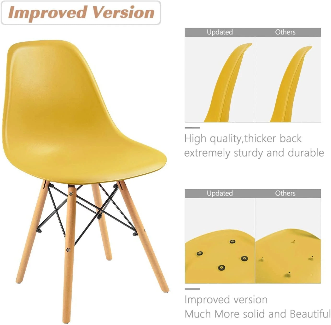 Set of 4 Plastic Dining Chairs O398278