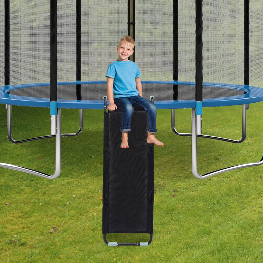 Trampoline Ladder with Slide & Rock Wall Climber D28050