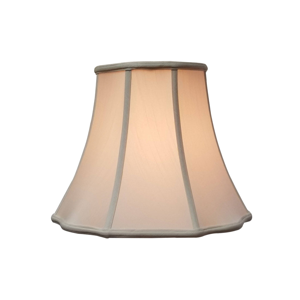 Beige Flare Bottom Outside Corner Scallop Lamp Shade, 10 x 18 x 13 I938437
