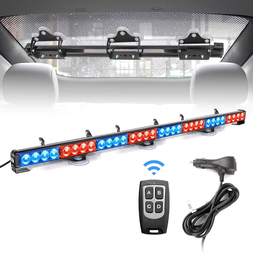 Amber White 35.5 inch 8 Panels Strobe Light Bar Pack of 2 C6517