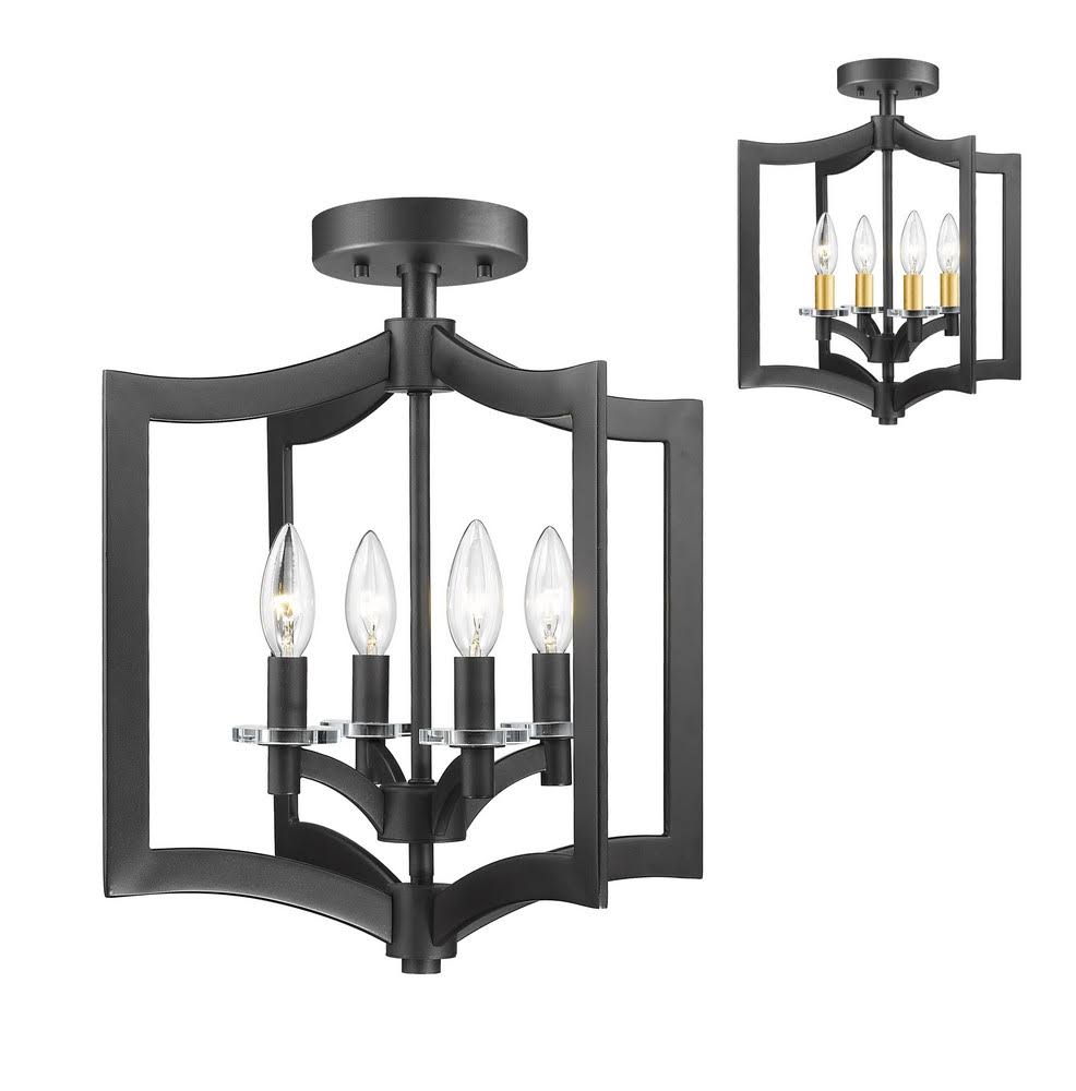 4 Light Semi-Flush Mount Brushed Nickel Q8269