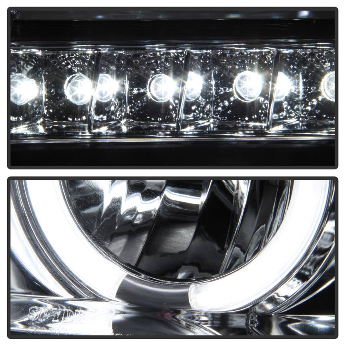 Chrome Ccfl Halo Projector Headlights W874