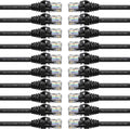 20-Pack Cat6 Patch Cable 7 Feet Black I702