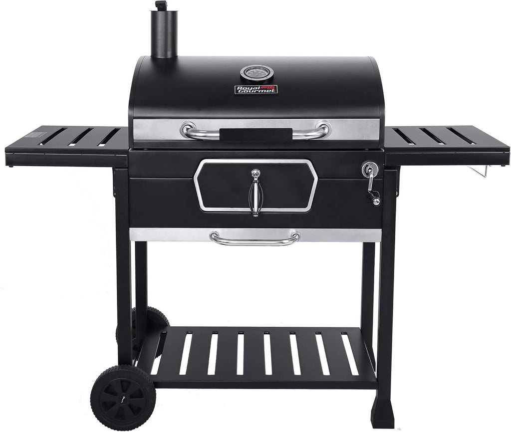 30-Inch Charcoal Grill BBQ Smoker Black J93735
