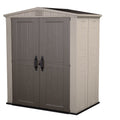 Beige and Taupe Outdoor Resin Shed L3366