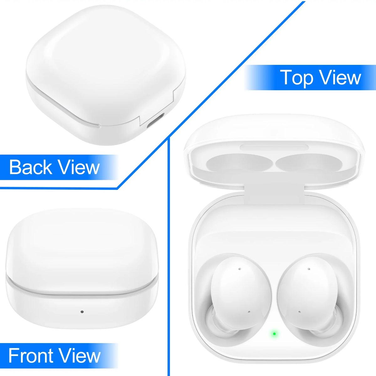 White Truly Wireless Bluetooth Headphones with Noise Isolation J138113