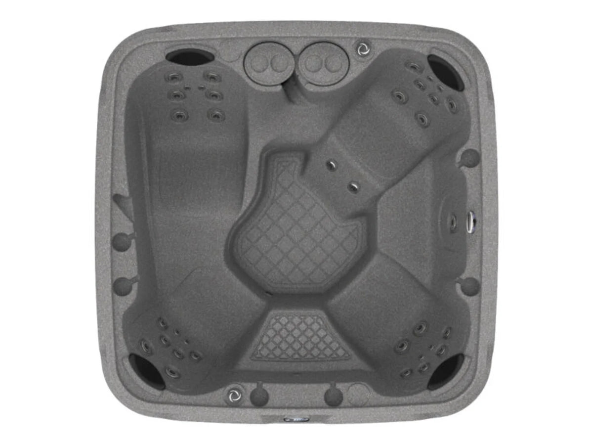 6-Person 35-Jet Plug and Play Hot Tub with 2 LED Waterfalls, Step with Handrail and Cover with Lifter H559502