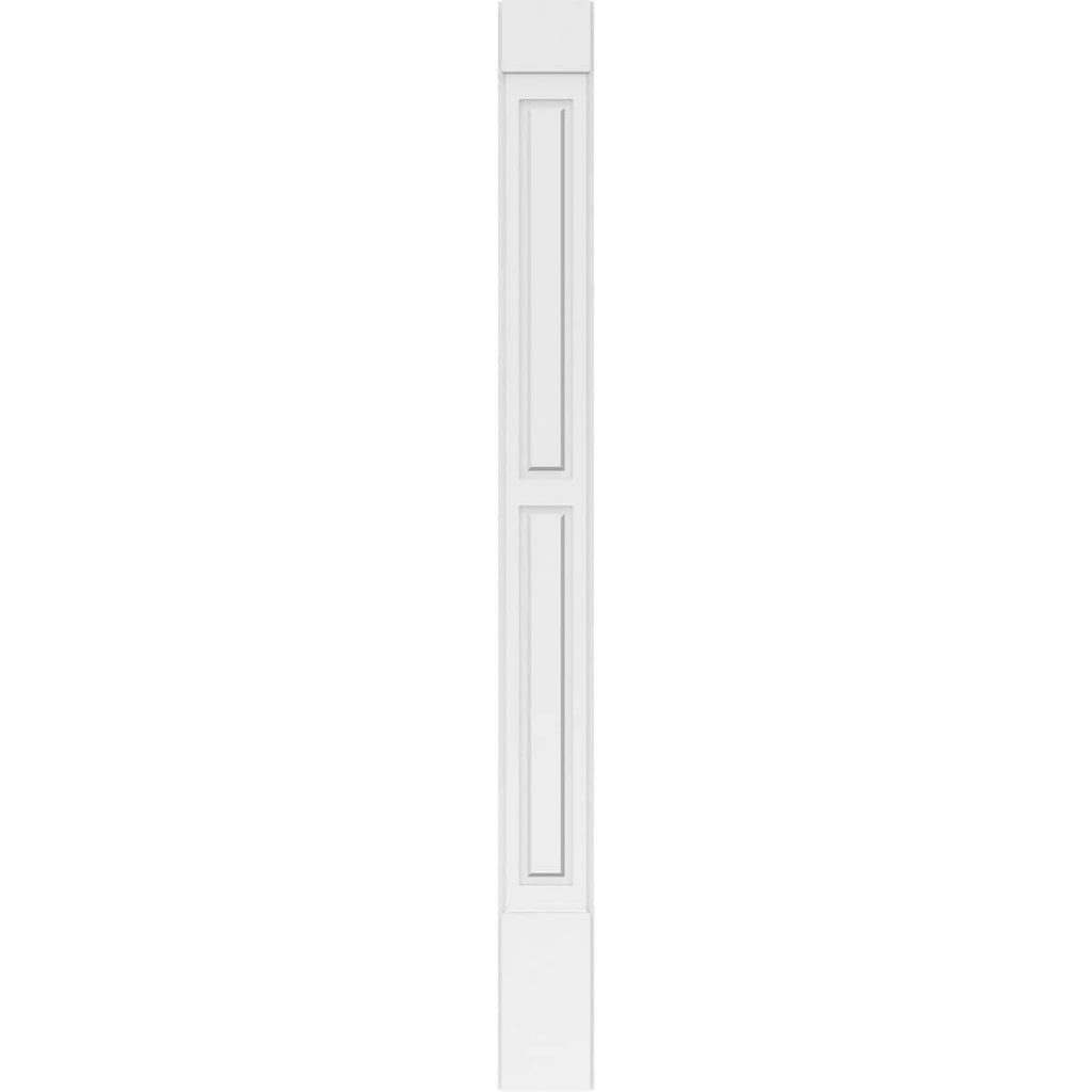 Two Equal Raised Panel PVC Pilaster with Standard Capital and Base (Pair) U86784