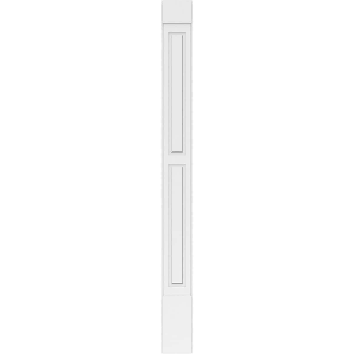 Two Equal Raised Panel PVC Pilaster with Standard Capital and Base (Pair) U86784