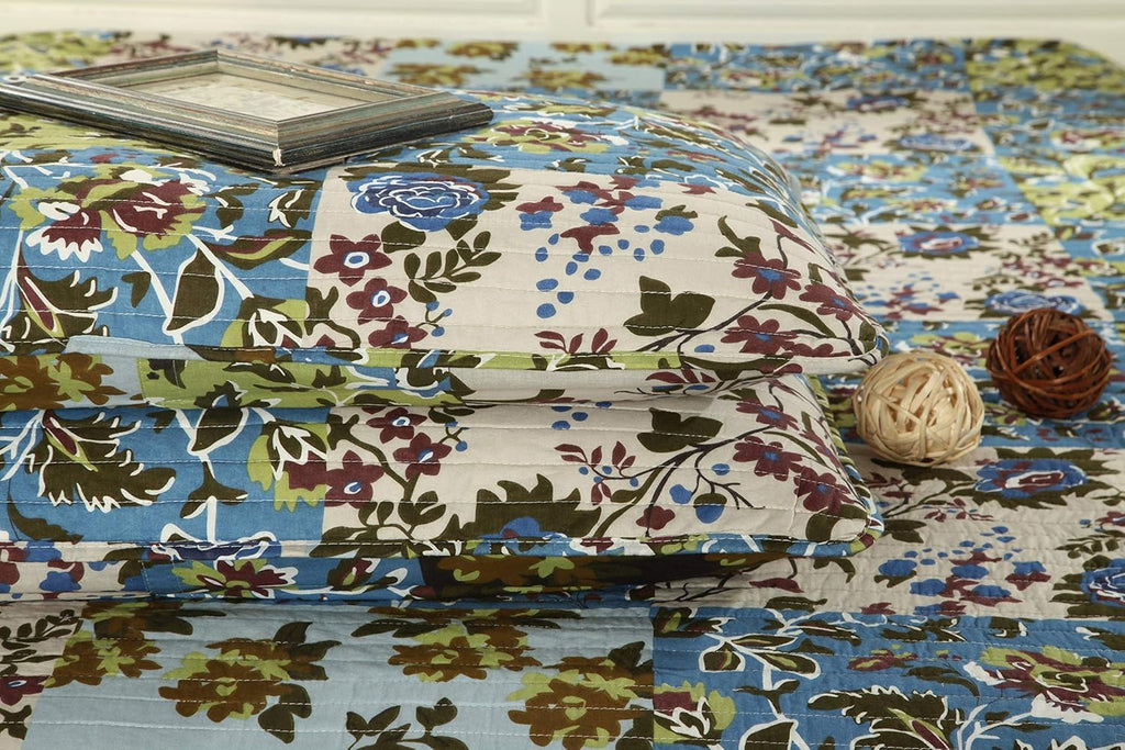 California King Lightweight Cotton Reversible Bedspread Set G39455