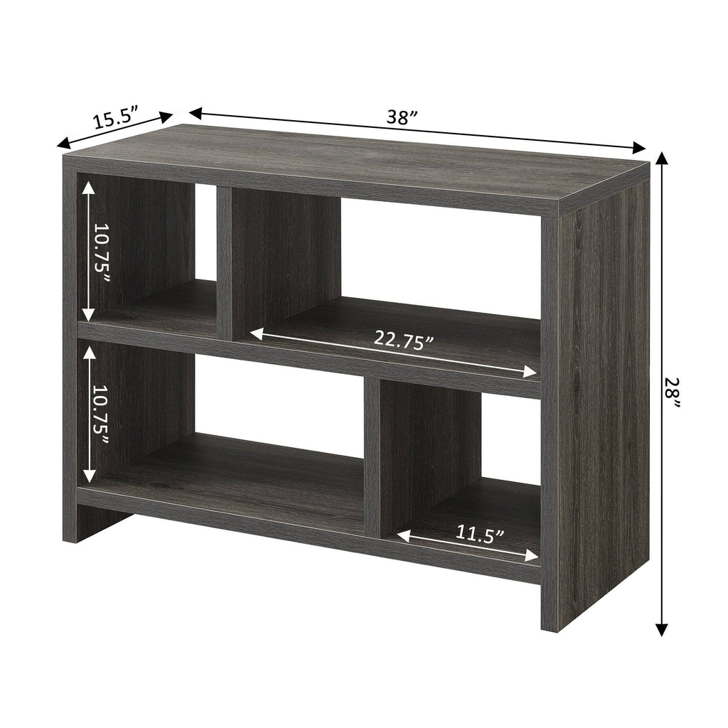White Faux Marble 3 Tier Bookcase B853
