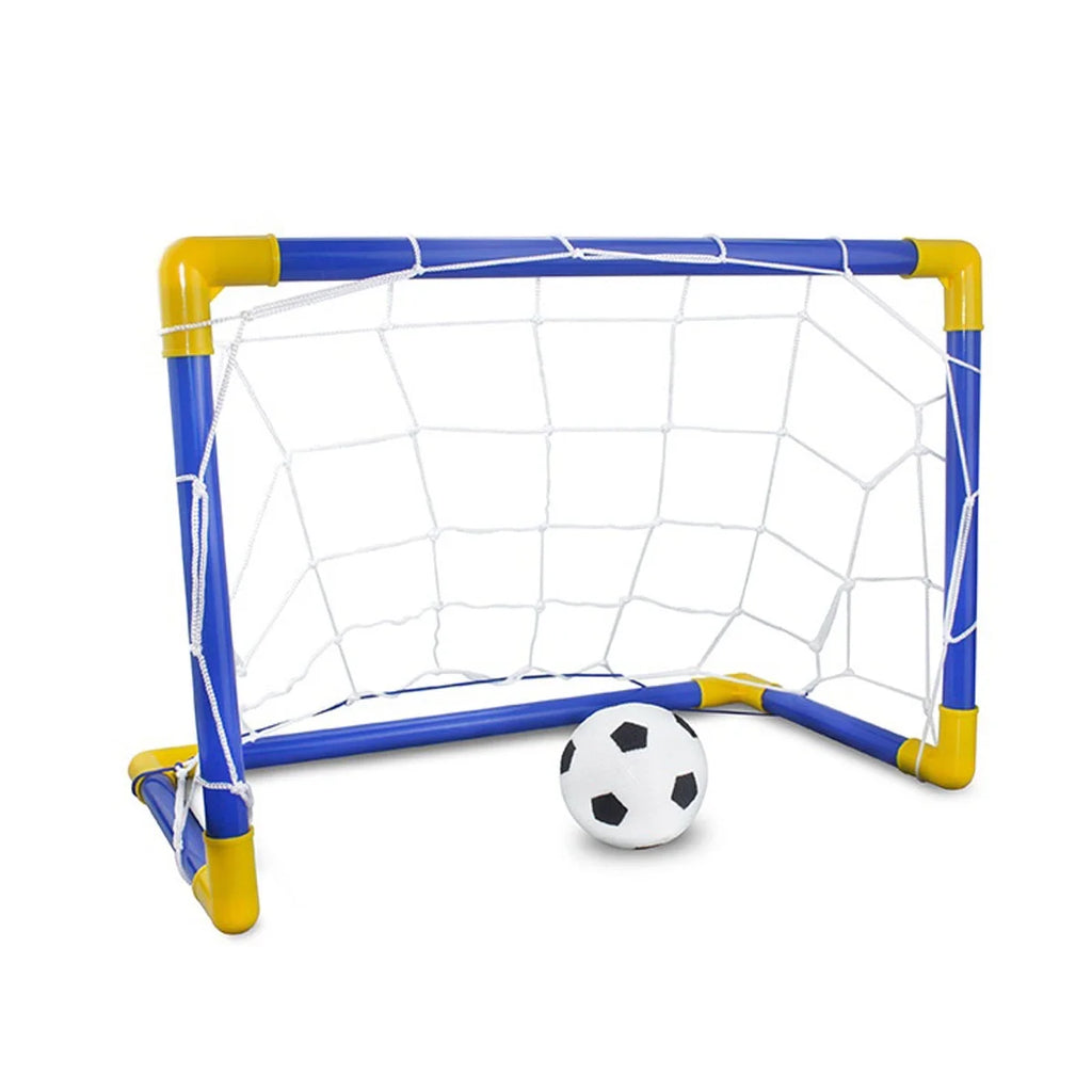 Folding Mini Soccer Goal Post Net Set with Pump Plastic G988700