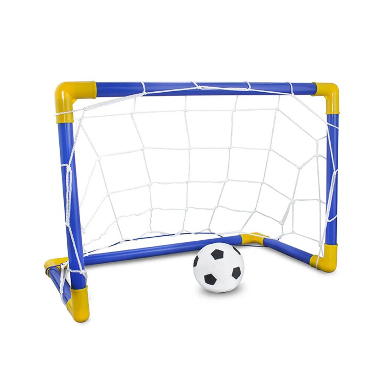 Folding Mini Soccer Goal Post Net Set with Pump Plastic G988700