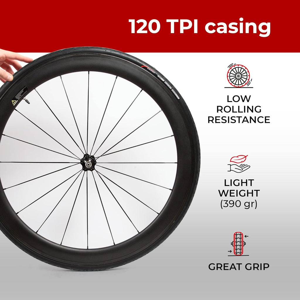Pair 700 x 25c Foldable 120 TPI Road Racing Bicycle A2920