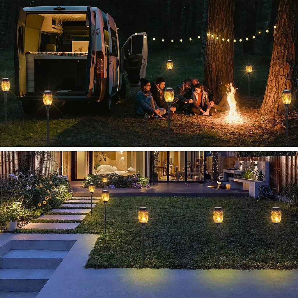 12 Pack Solar Torch Lights Outdoor, LED Flickering Solar Lights, Waterproof Flame Lights I347
