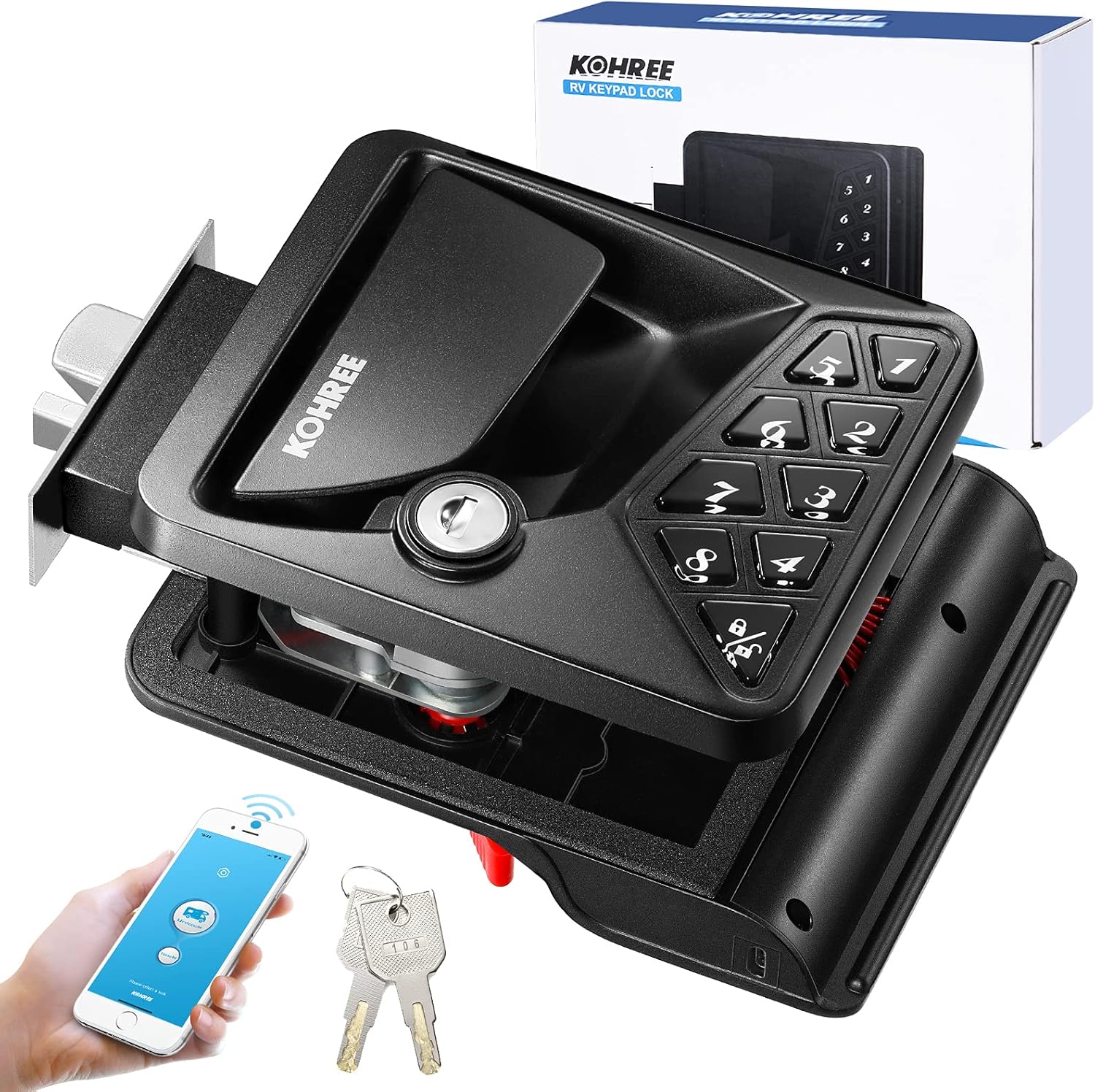 Waterproof Keyless Entry Door Lock with Keypad Deadbolt K63016