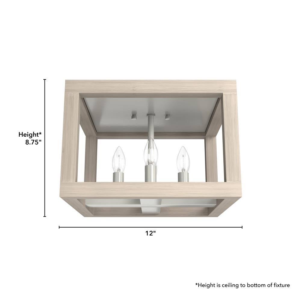 Brushed Nickel 4 Light Flush Mount F522