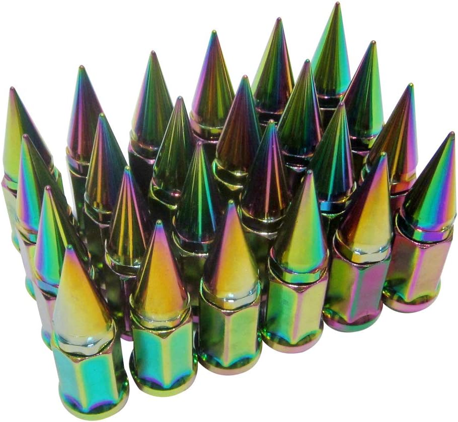 24 pc Extended Spike Lug Nut M12x1.25 Conical Seat Hex 3/4 A84993