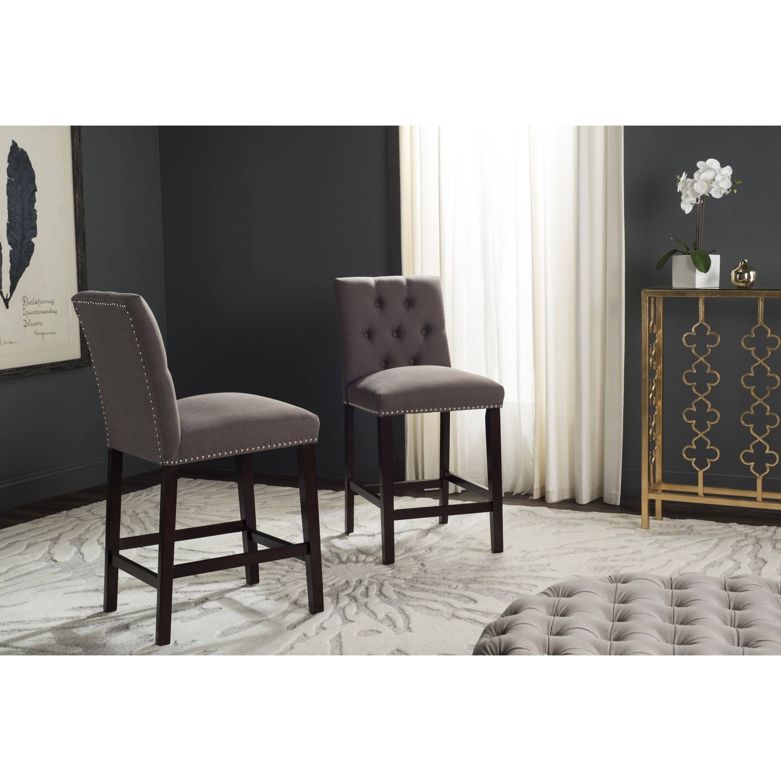 Dark Taupe Counter Stools Set Of 2 Z264858