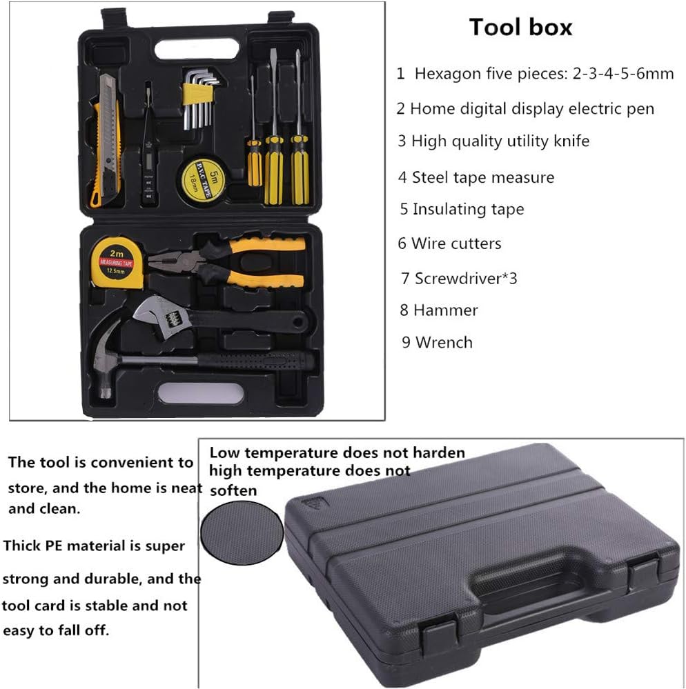124 Pcs Emergency Car Kit with Tow Strap and Folding Survival Shovel L12497