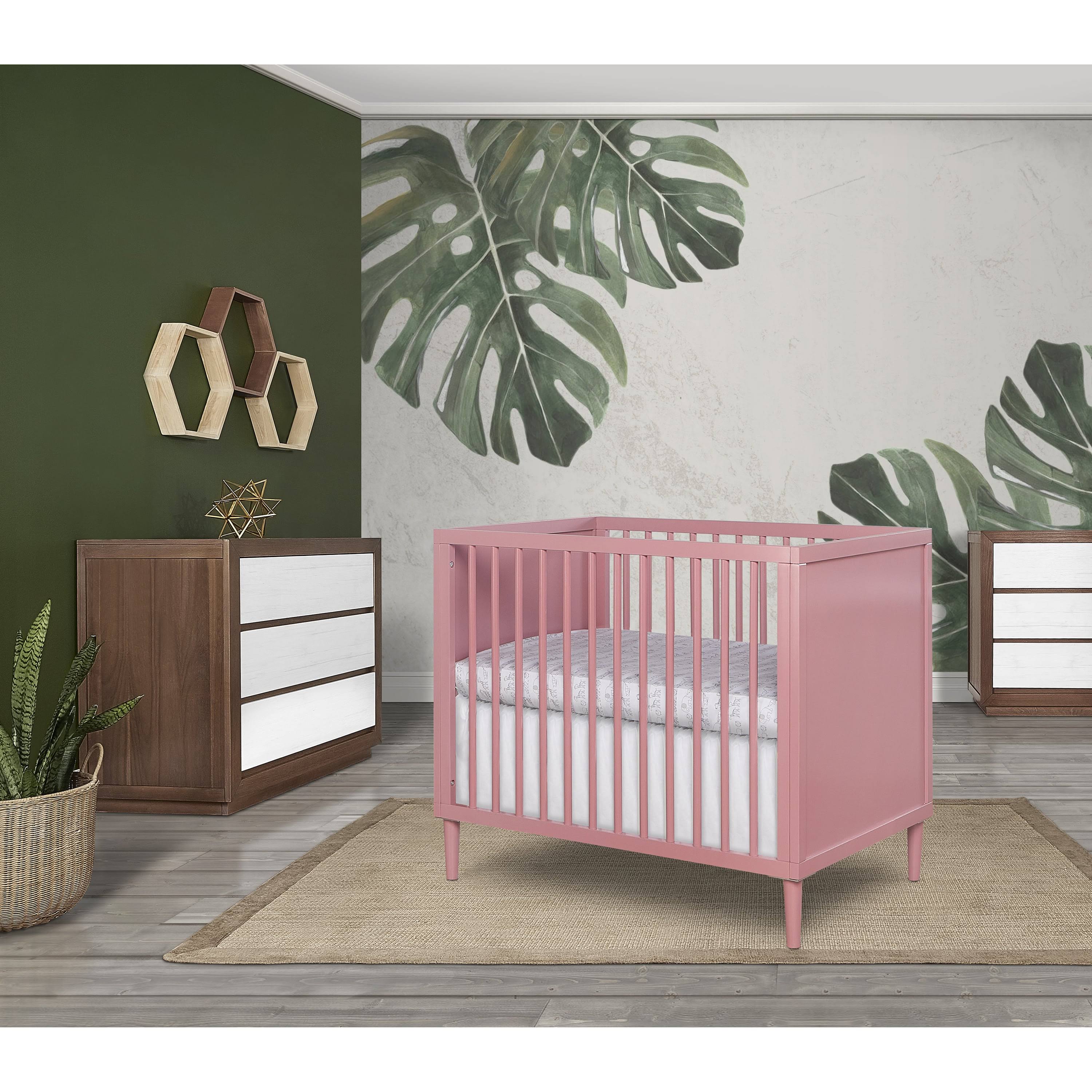 Rose 4 in 1 Mini Crib with Rounded Spindles H779