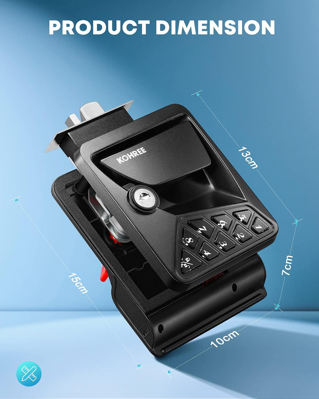 Waterproof Keyless Entry Door Lock with Keypad Deadbolt K63016