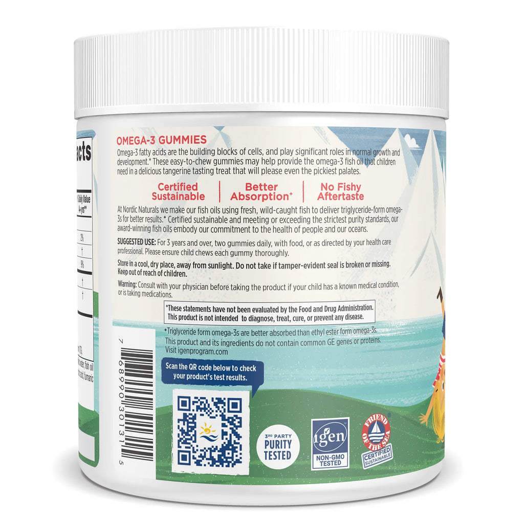 Nordic Omega-3 Gummies for Kids, 82 Mg, EPA & DHA, 120 Ct D8060
