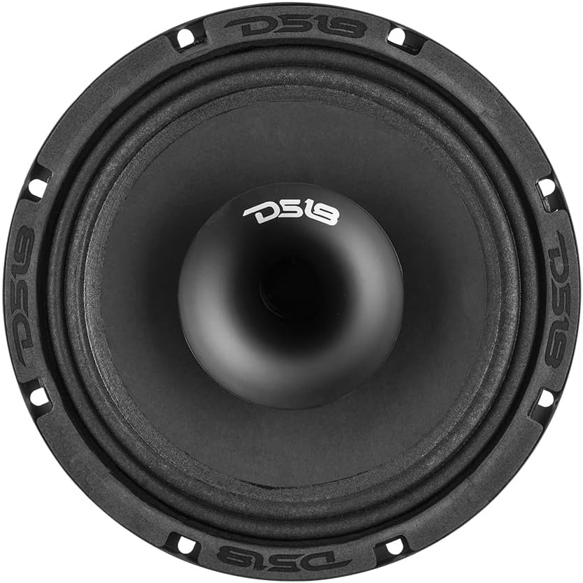 8" Shallow Hybrid Mid-Range Car Audio Loudspeaker with Grill Included 400W Max 200W RMS 8 Ohms Pack of 2 Q610