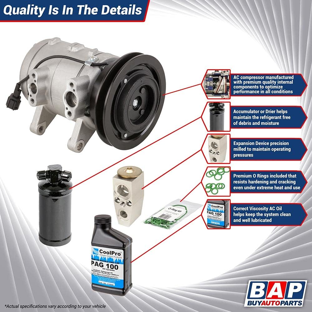 AC Compressor & A/C Kit For Dodge Ram Pickup 1994-2001 B1291