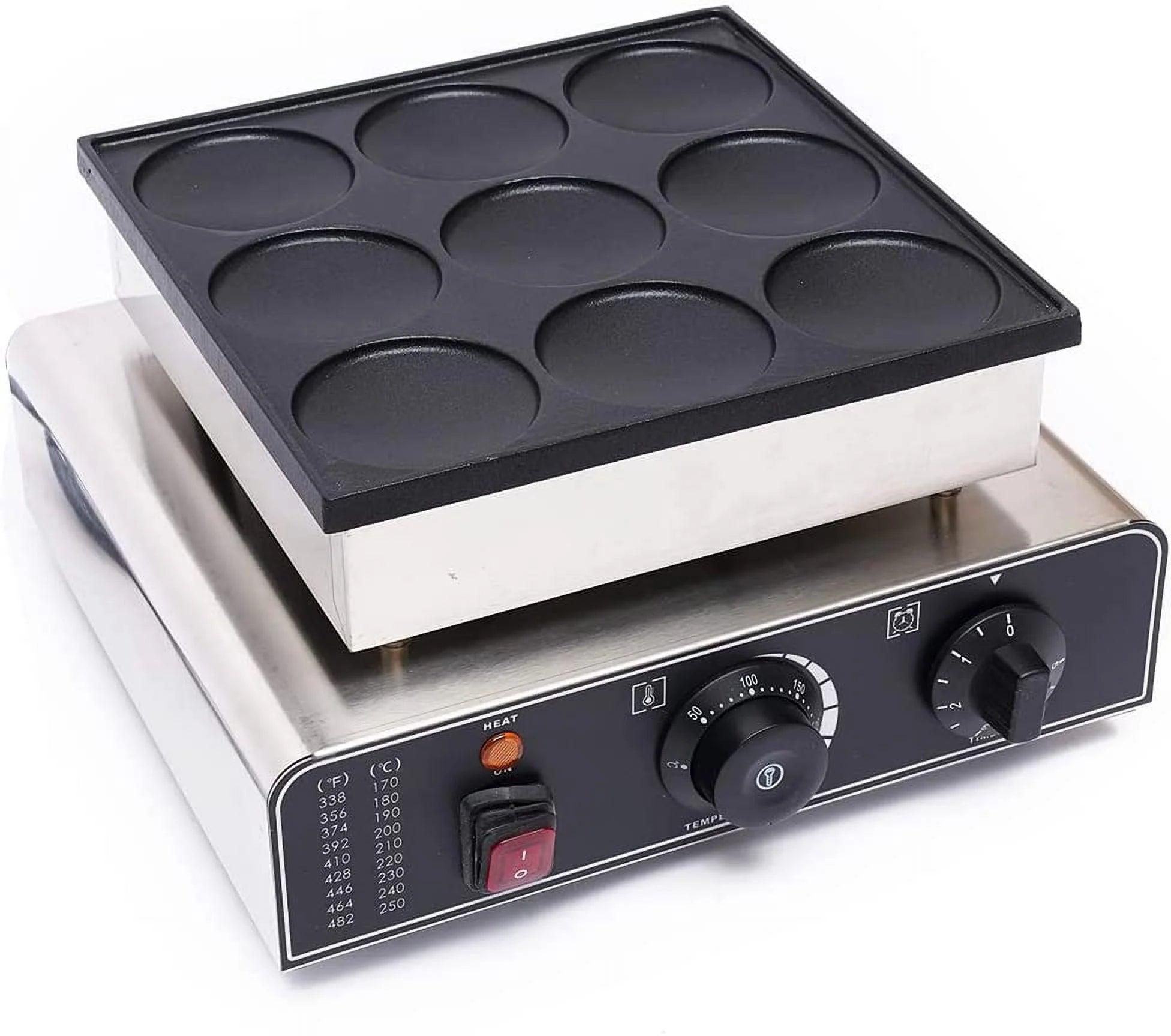 Black Stainless Steel Nonstick Waffle Maker I1593