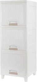 3-Tire Storage Cabinet with 2 Drawers, Pack of 2 J582794