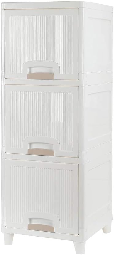 3-Tire Storage Cabinet with 2 Drawers, Pack of 2 J582794