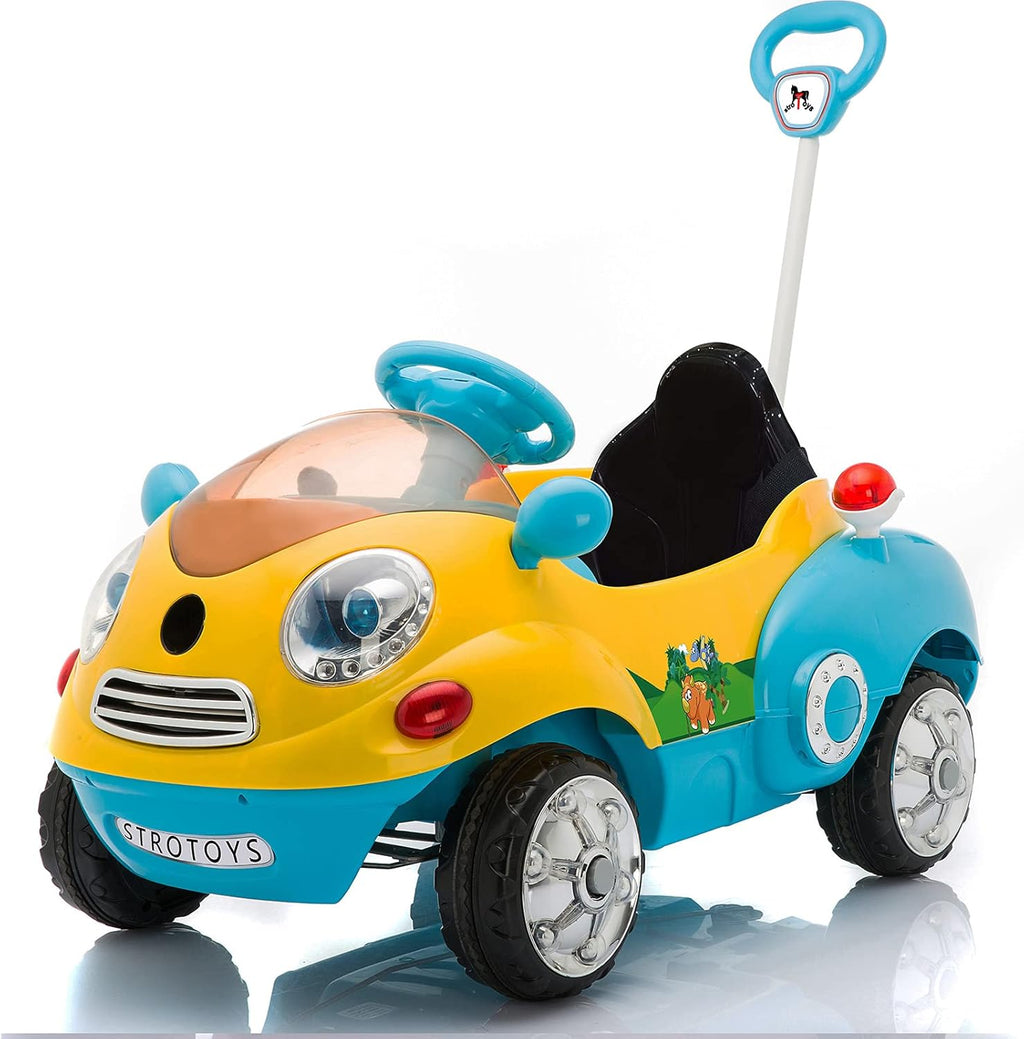 Blue Ride On Push Car with Remote Control Q584
