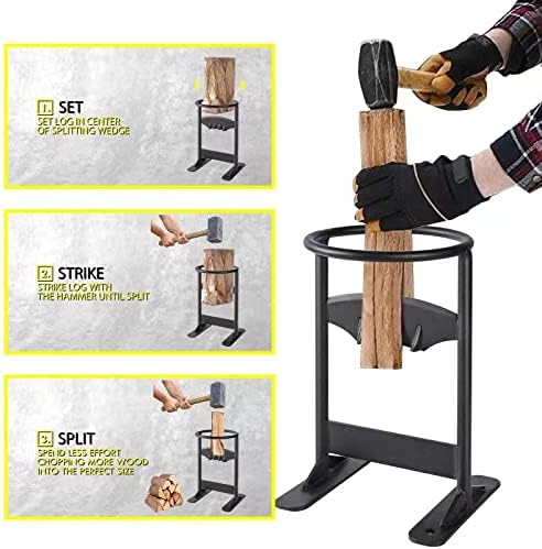 Firewood Kindling Splitter Racker Hand Cutter Wood Log Cracker Splitter R766418