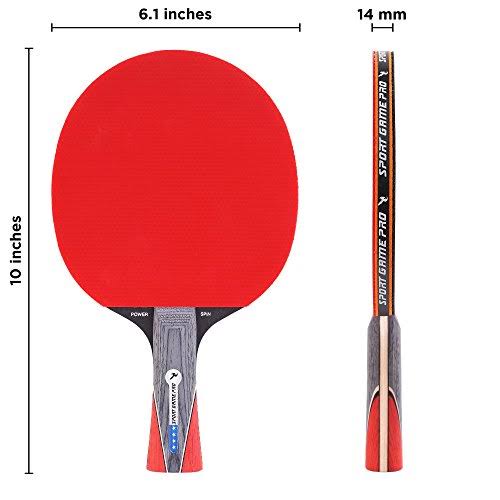 Red Double Ping Pong Paddle with Case J373