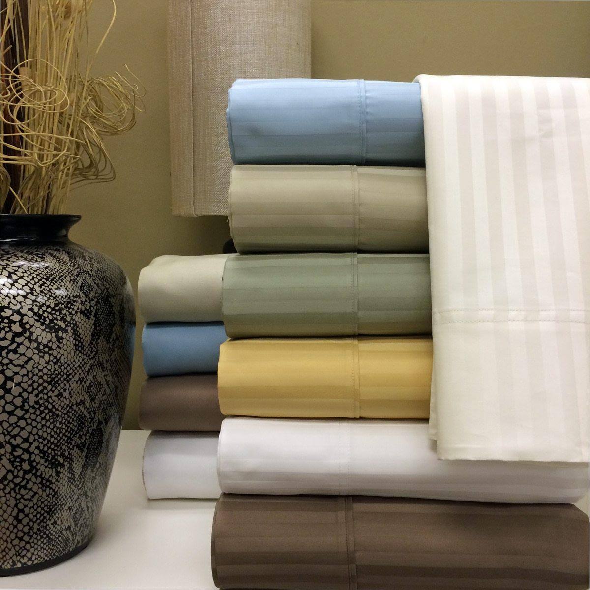 100% Long-Staple Cotton Sateen Sheets 300 Thread Count Deep Pocket Sheets Sets E595234