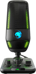 Black USB Microphone with RGB AIMO Lighting V20630