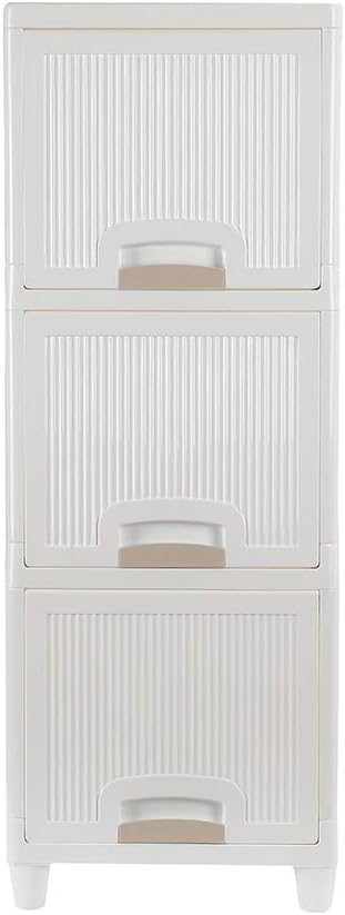 3-Tire Storage Cabinet with 2 Drawers, Pack of 2 J582794