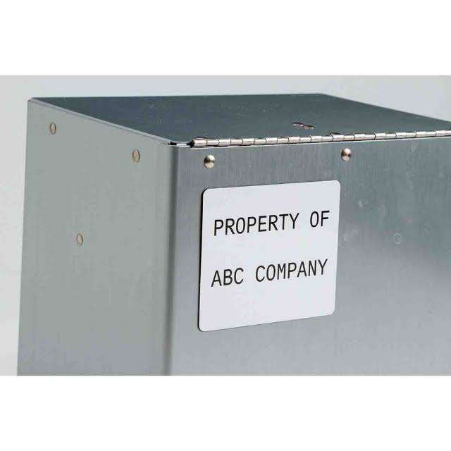 White Raised Profile Label, 3.000 in. M5339