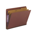Red Letter Size Classification Folders with Fasteners, 10/Box C1270