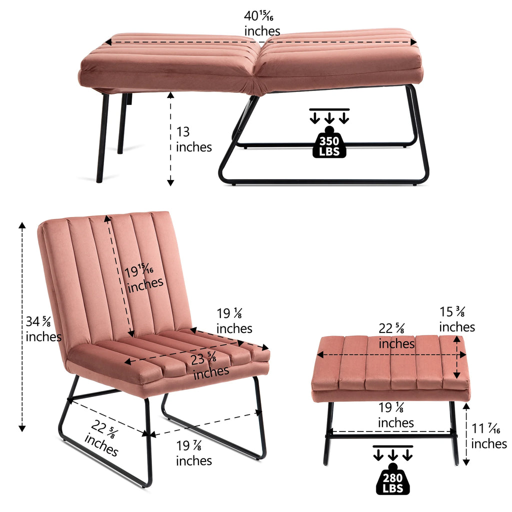 Pink Upholstered Lounge Chair S66891