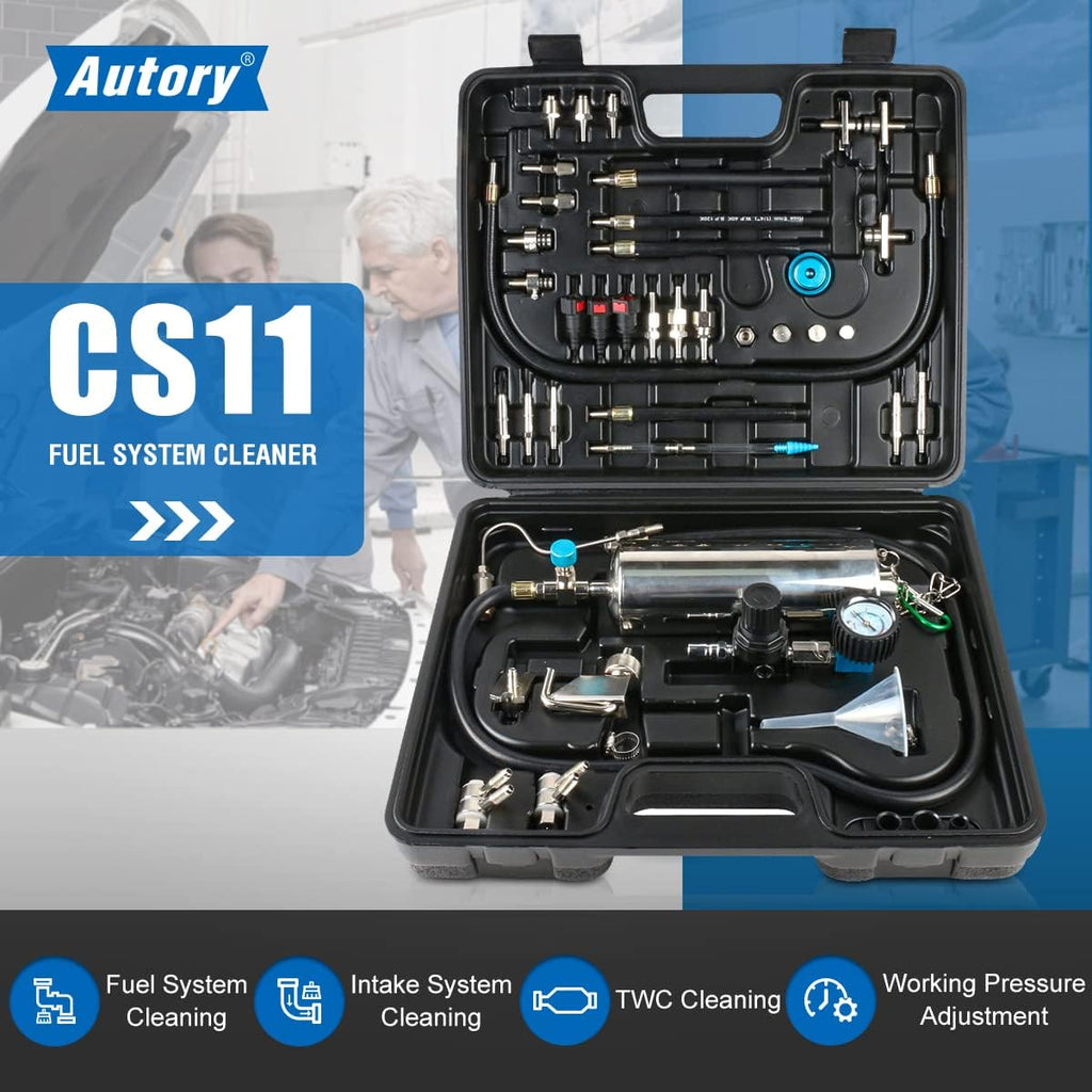 Fuel Injector Cleaner Machine for Gasoline Car, Non-Dismantle Fuel System Cleaner Set S8431