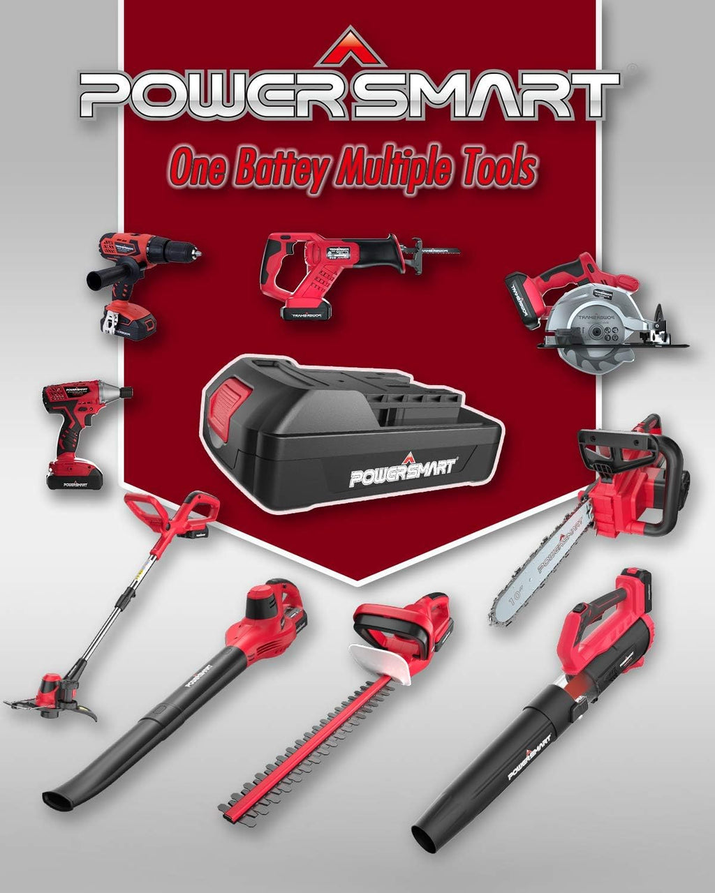 20V Max Cordless Drill Set Compact Driver Circular Saw Reciprocating Saw LED Flashlight 4-Tool Combo Kits with 2 Lithium-Ion Batteries T53977