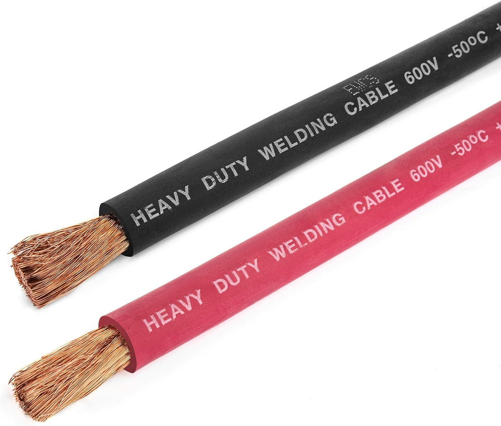 6 Gauge Extra Flexible Welding Cable 600 Volt Combo Pack Black Red 25 Feet E582