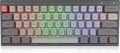 60% Mechanical Gaming Keyboard Hot Swappable RGB Backlit Dye-Sublimation Keycap 61Key Wireless/Wired Keyboard Black Gateron Optical Red Q22560