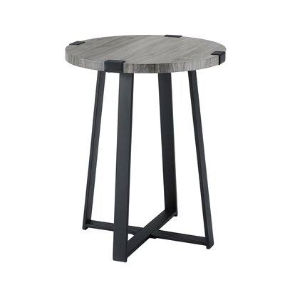 Slate Gray Cross Legs End Table H251
