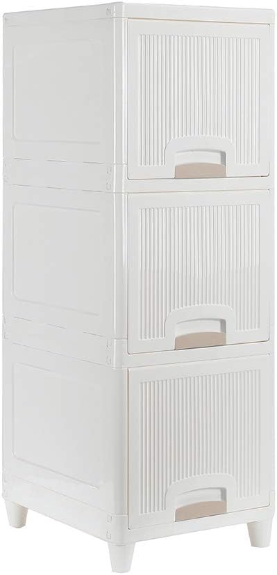3-Tire Storage Cabinet with 2 Drawers, Pack of 2 J582794